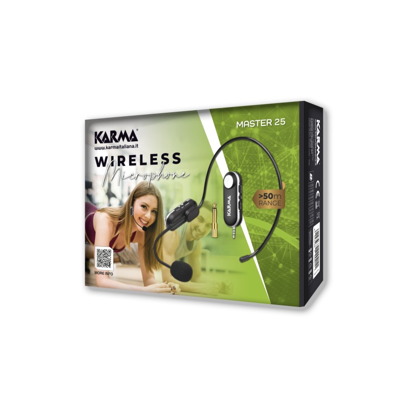 KARMA - MASTER 25 Radiomicrofono UHF ricaricabile ad archetto